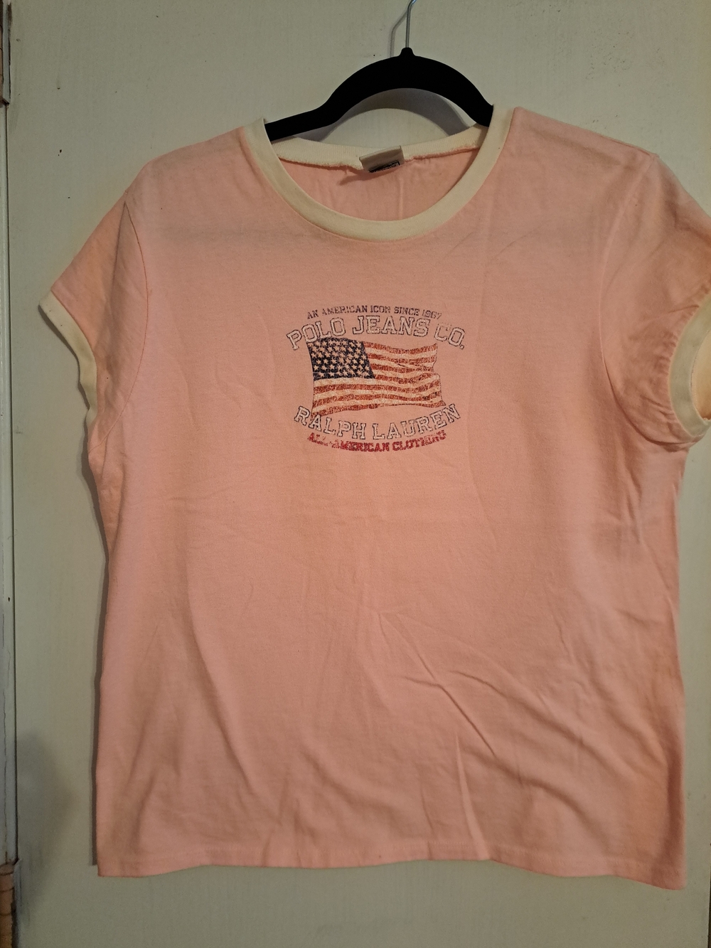 Ralph Lauren Polo Jeans Co. Pink Ringer Tee